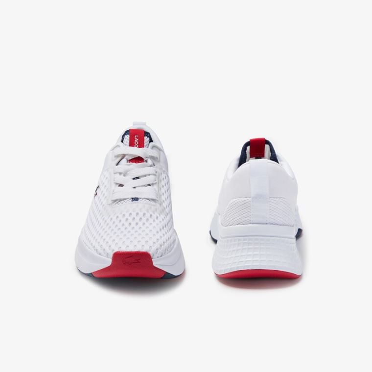 Lacoste Court-Drive Tricolour Tekstil Sneakers Beyaz Lacivert Kırmızı | bC7jHgfT