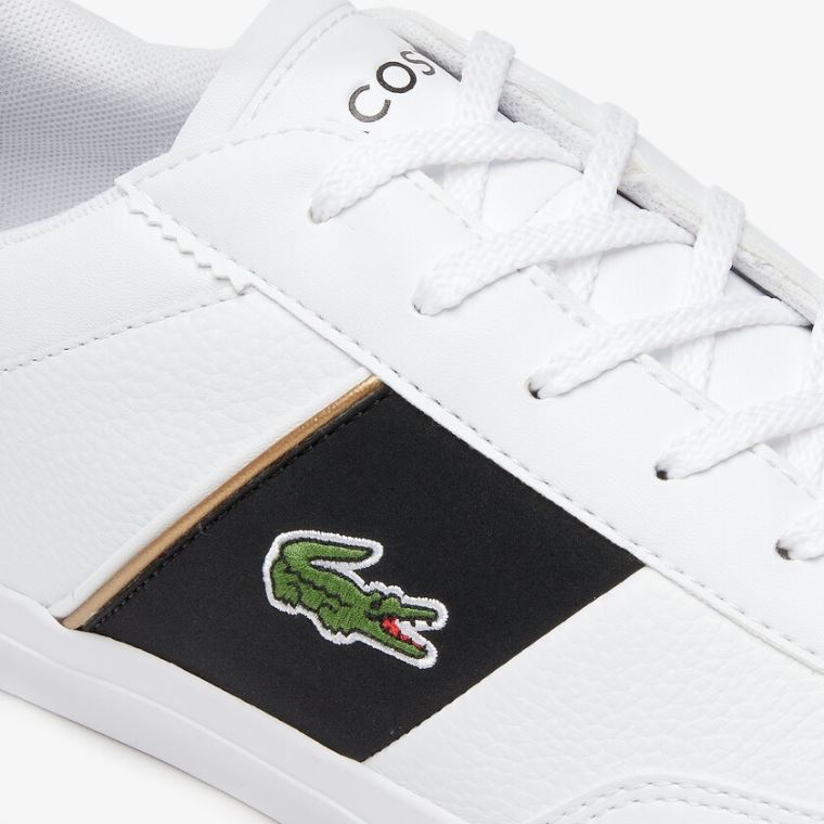 Lacoste Court-Master Tumbled Deri Sneakers Beyaz Siyah | aKZ5sb03