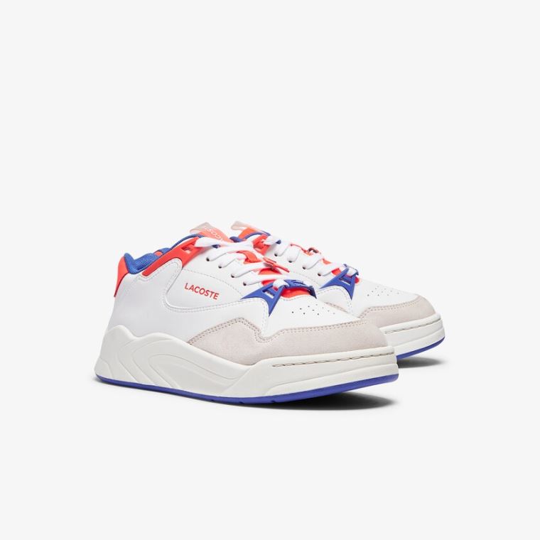 Lacoste Court Slam Sentetik and Deri Sneakers Beyaz Mercan | dg03AY8T