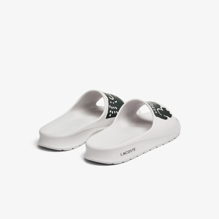 Lacoste Croco 2.0 Sentetik Print Slides Beyaz | OF7pXkO6