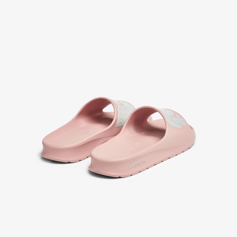 Lacoste Croco 2.0 Sentetik Print Slides Açık Pembe Beyaz | vLnsr8sv