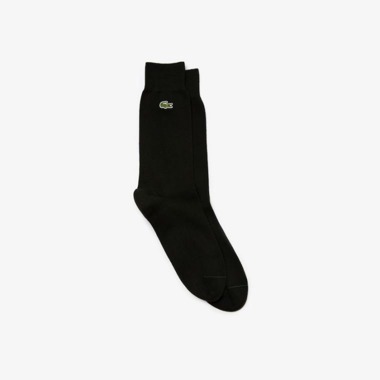 Lacoste Embroidered Crocodile Pamuklu Blend Socks Siyah | WXzc622a