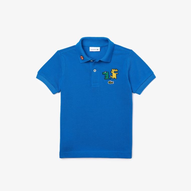 Lacoste Fun Crocodiles Pamuklu Piqué Polo Mavi | xxrfG0JT