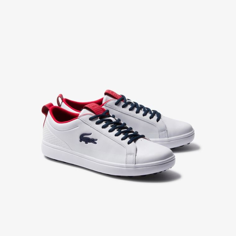 Lacoste G Elite Sentetik Golf Shoes Beyaz Bej Rengi | JkG4fex9