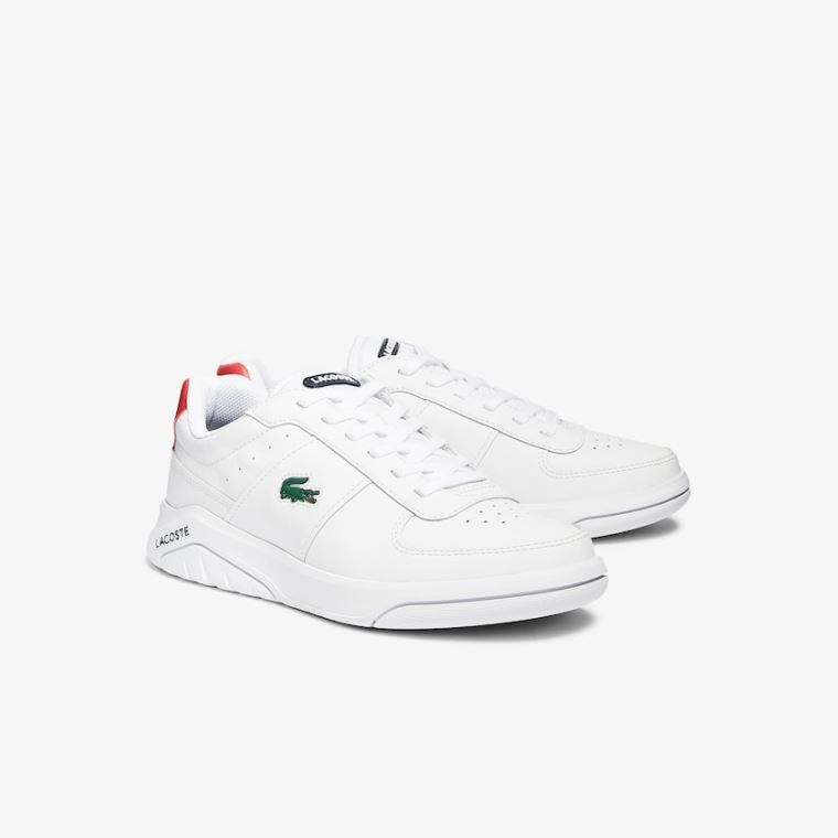 Lacoste Game Advance Deri Sneakers Beyaz Bej Rengi | Pgw1Pxw7