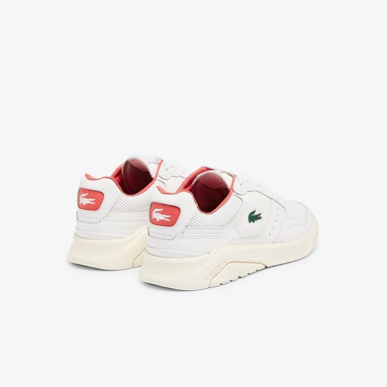 Lacoste Game Advance Deri Sneakers Beyaz Pembe | hQTuJ0co