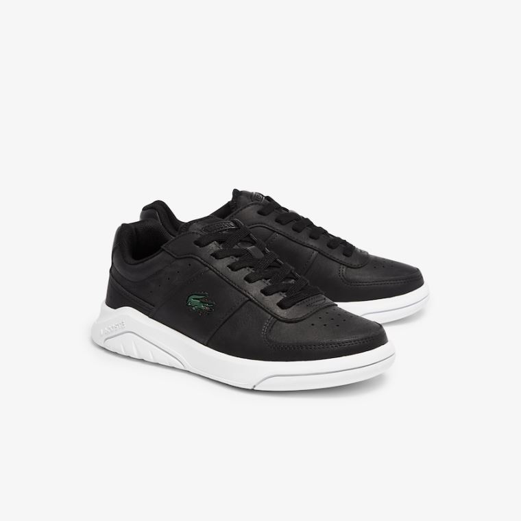 Lacoste Game Advance Deri and Sentetik Sneakers Siyah Beyaz | iArzIsq1