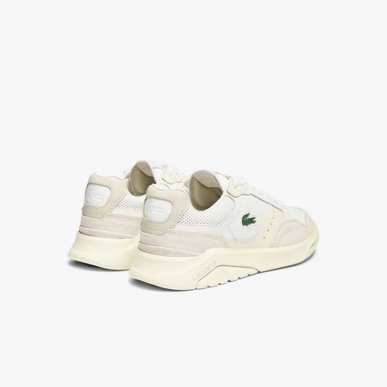 Lacoste Game Advance Luxe Deri and Süet Sneakers Beyaz Beyaz | 5jGIoe2d