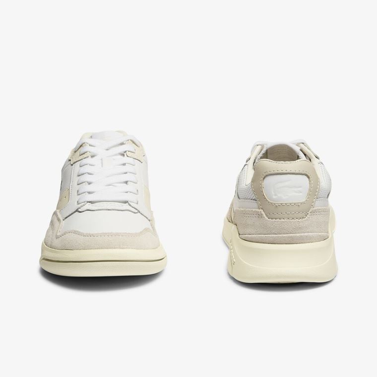 Lacoste Game Advance Luxe Deri and Süet Sneakers Beyaz Beyaz | 5jGIoe2d