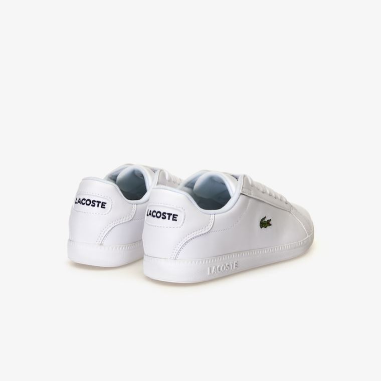 Lacoste Graduate Tonal Deri Sneakers Beyaz | MEjULSNx