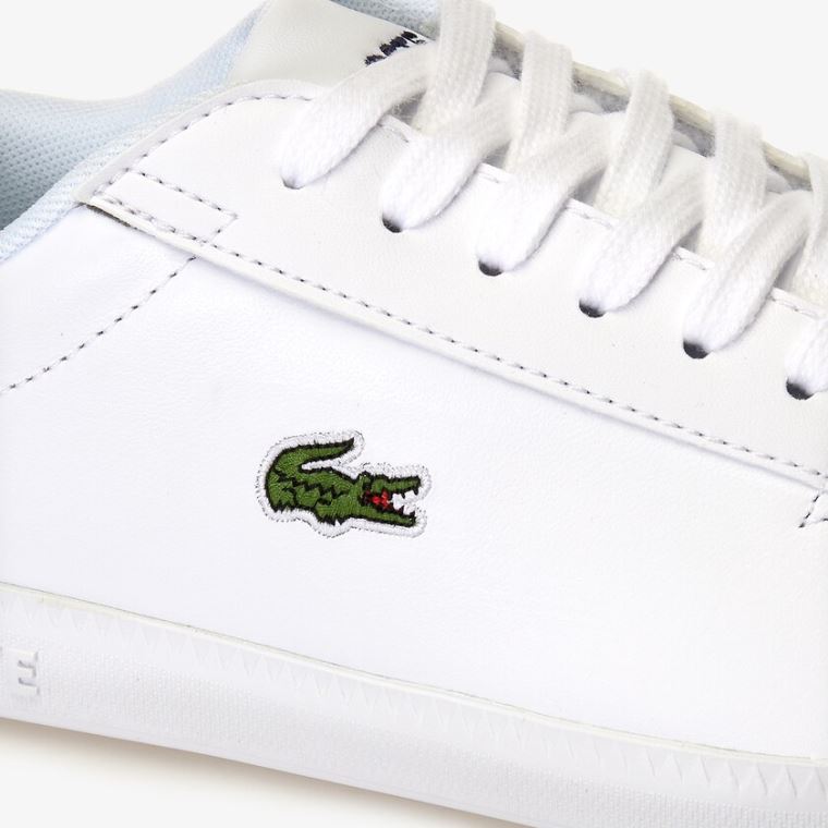 Lacoste Graduate Tonal Deri Sneakers Beyaz | MEjULSNx