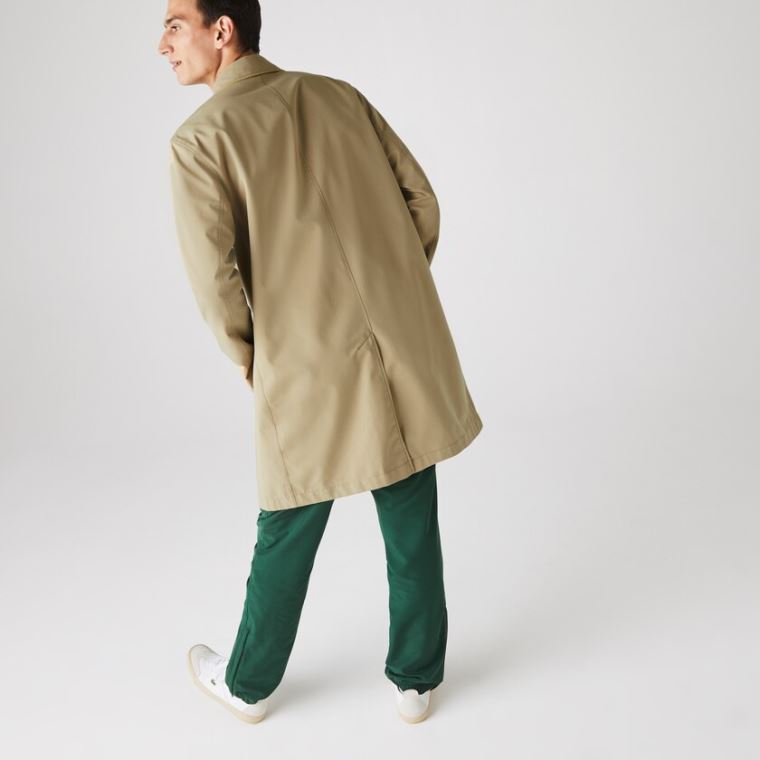 Lacoste Hafif Su-Resistant Reversible Twill Coat Bej Rengi Sarı | XVzqjVZF