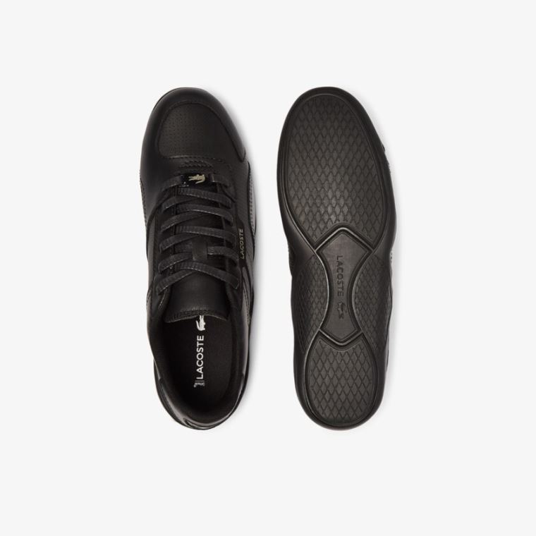 Lacoste Hapona Deri and Sentetik Sneakers Siyah | TrBnMvzE