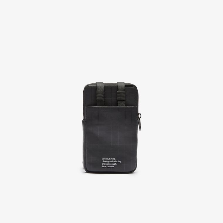 Lacoste Infini-T Integrated Inductive Charger Smartphone Wallet Siyah | pqPl4JFj