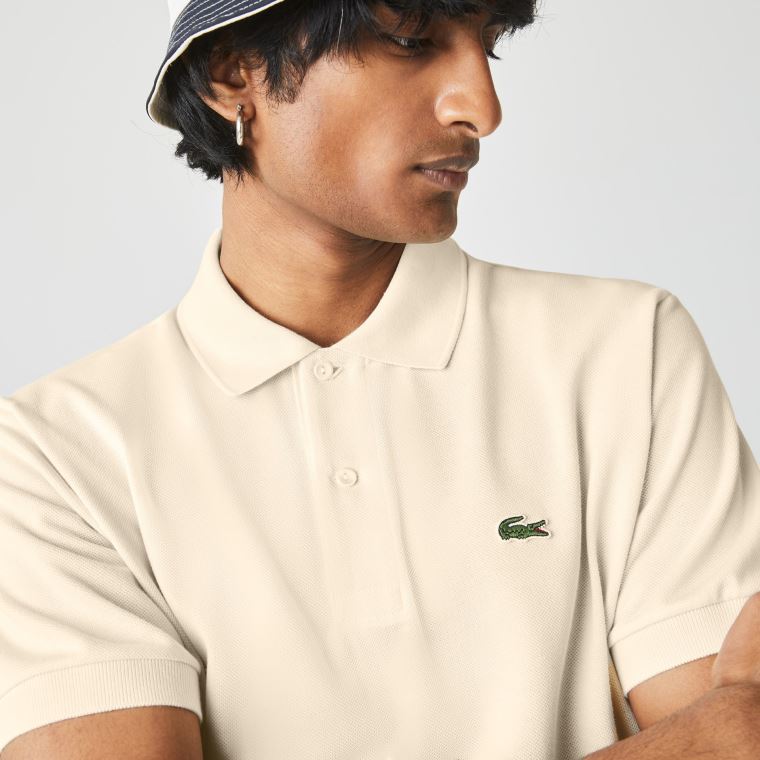 Lacoste Klasik Fit L.12.12 Polo Shirt Bej Rengi | MeZzmShQ