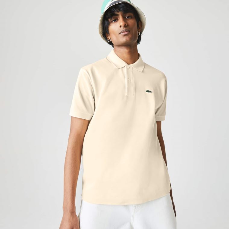 Lacoste Klasik Fit L.12.12 Polo Shirt Bej Rengi | MeZzmShQ