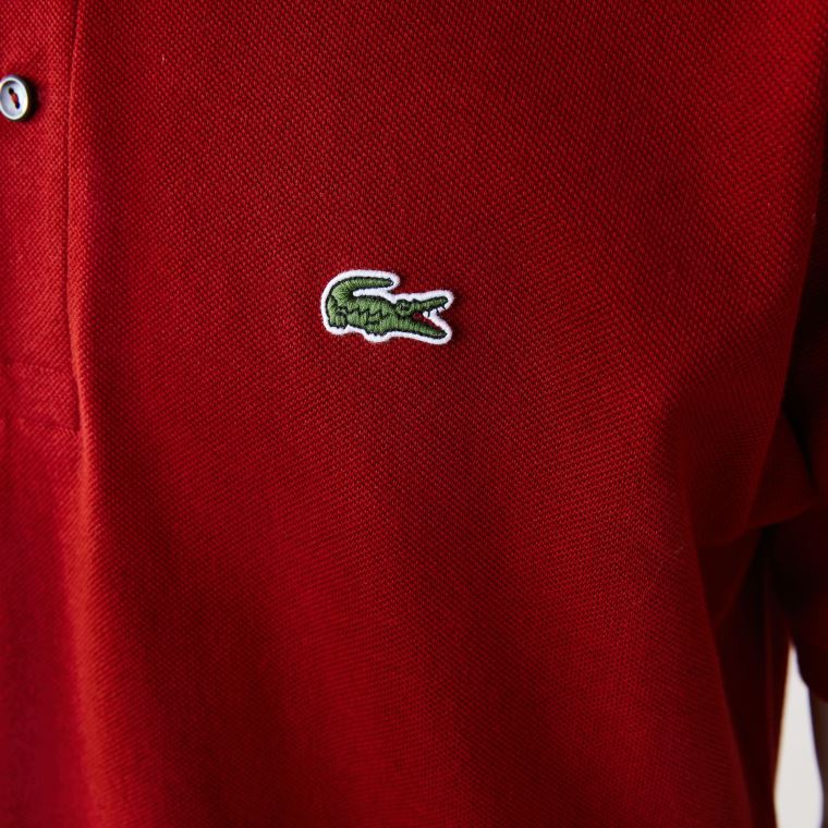 Lacoste Klasik Fit L.12.12 Polo Shirt Koyu Kırmızı | BCUFT4ID