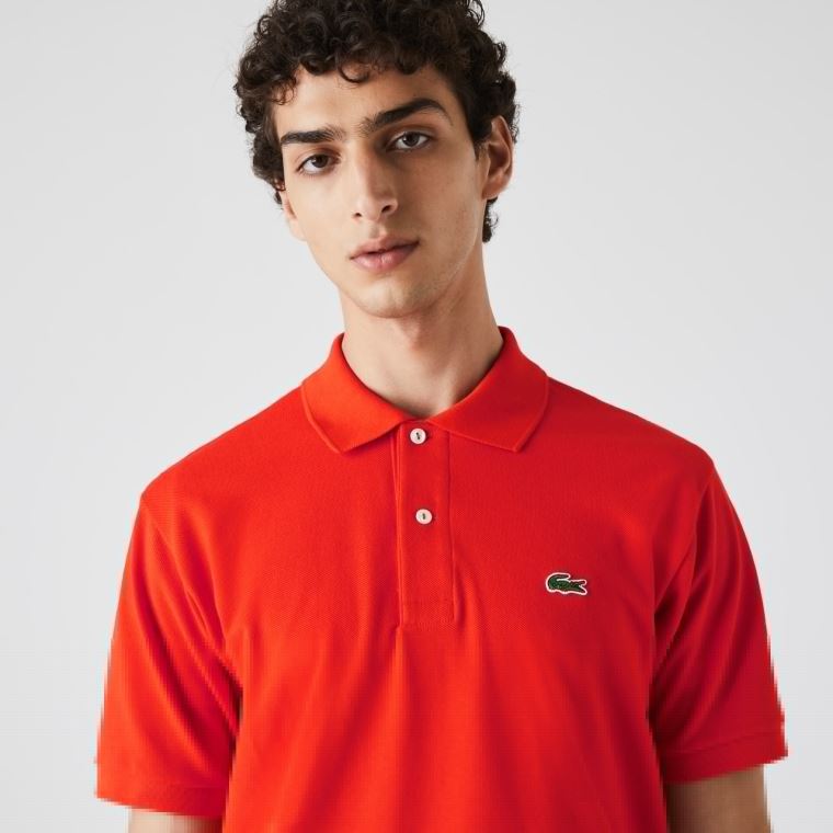 Lacoste Klasik Fit L.12.12 Polo Shirt Kırmızı | 14MFiTXm