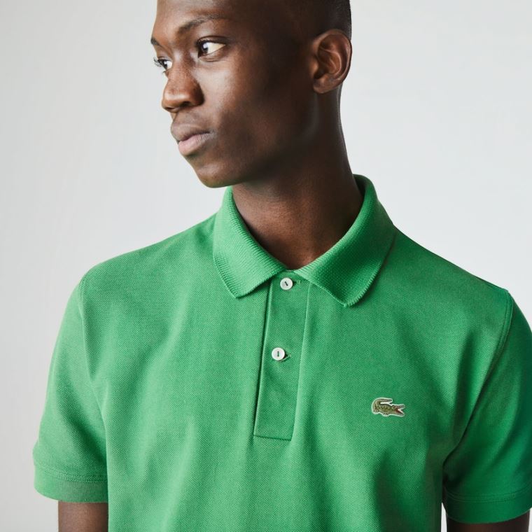 Lacoste Klasik Fit Organic Pamuklu Piqué Polo Yeşil | KKp5VcLn