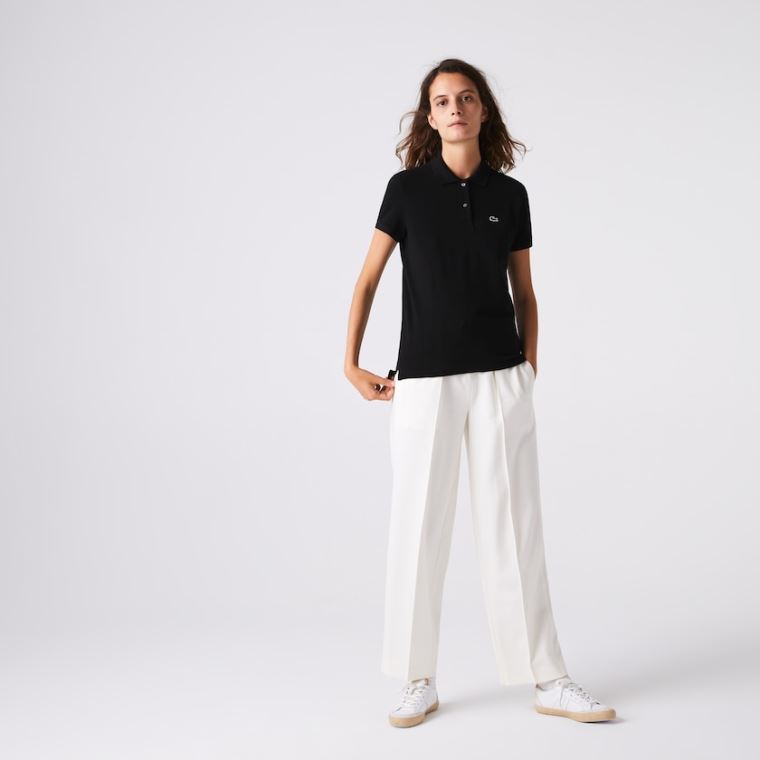 Lacoste Klasik Fit Soft Pamuklu Petit Piqué Polo Siyah | VzGKgsA8