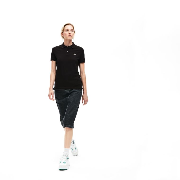 Lacoste Klasik Fit Soft Pamuklu Petit Piqué Polo Siyah | VzGKgsA8