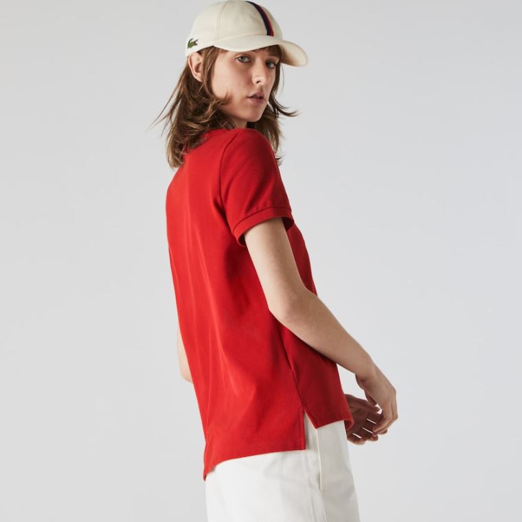 Lacoste Klasik Fit Soft Pamuklu Petit Piqué Polo Kırmızı | cwSRwW8s