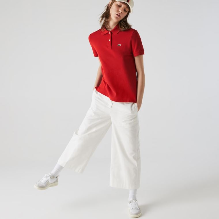 Lacoste Klasik Fit Soft Pamuklu Petit Piqué Polo Kırmızı | cwSRwW8s