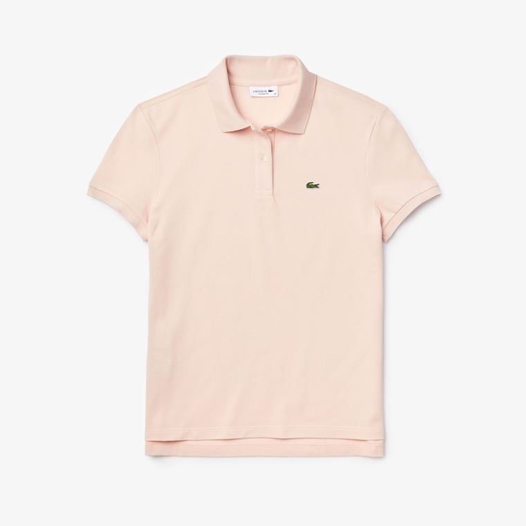 Lacoste Klasik Fit Soft Pamuklu Petit Piqué Polo Açık Pembe | fDVGJloq