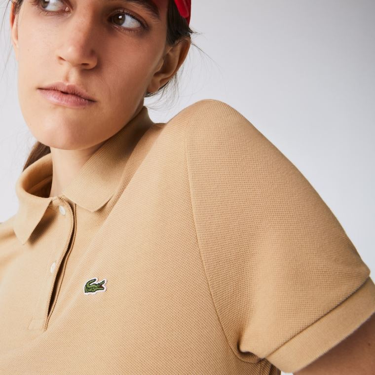 Lacoste Klasik Fit Soft Pamuklu Petit Piqué Polo Bej Rengi | qR4xDKMJ