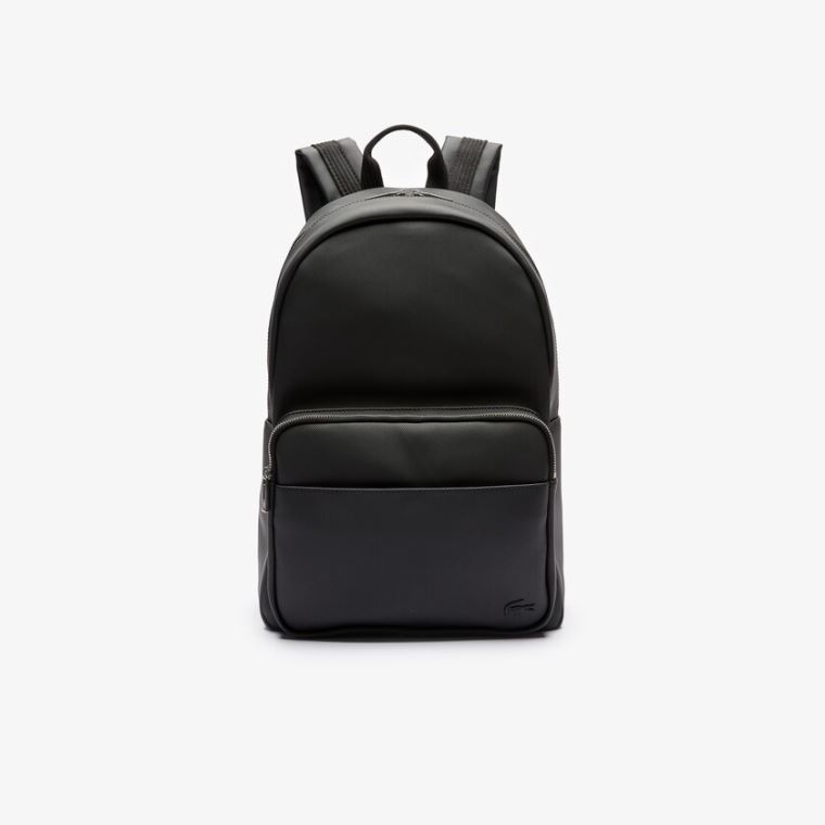 Lacoste Klasik Petit Piqué Backpack Siyah | IMrsDgCK