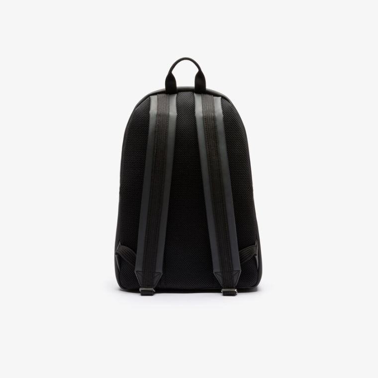 Lacoste Klasik Petit Piqué Backpack Siyah | IMrsDgCK