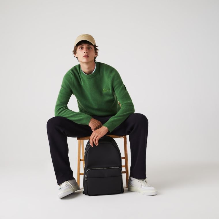 Lacoste Klasik Petit Piqué Backpack Siyah | IMrsDgCK