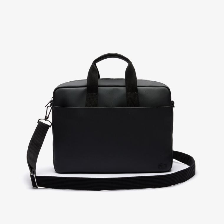 Lacoste Klasik Petit Piqué Computer Bag Siyah | eFKhgMVx