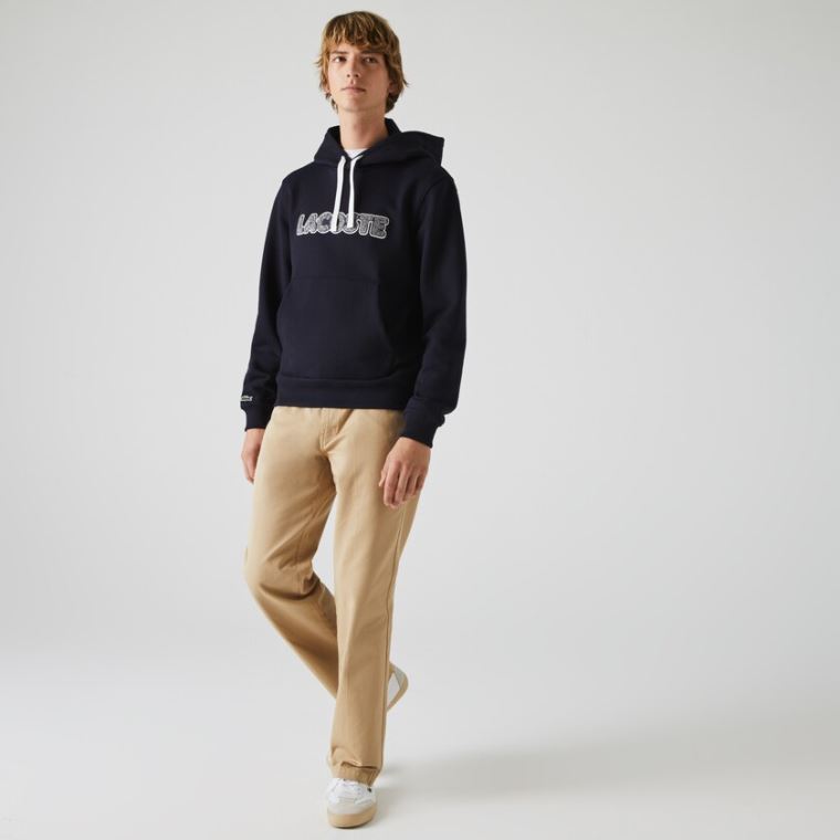 Lacoste Kukuletalı Fleece Sweatshirt Lacivert Mavi | nPydgfQG