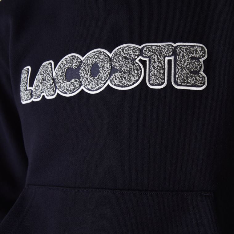 Lacoste Kukuletalı Fleece Sweatshirt Lacivert Mavi | nPydgfQG