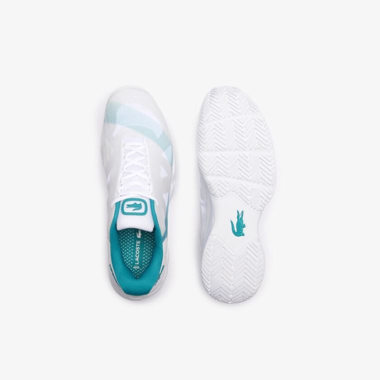 Lacoste LC Scale L20 Tekstil and Sentetik Sneakers Beyaz Turkuaz | SNNyGC0R