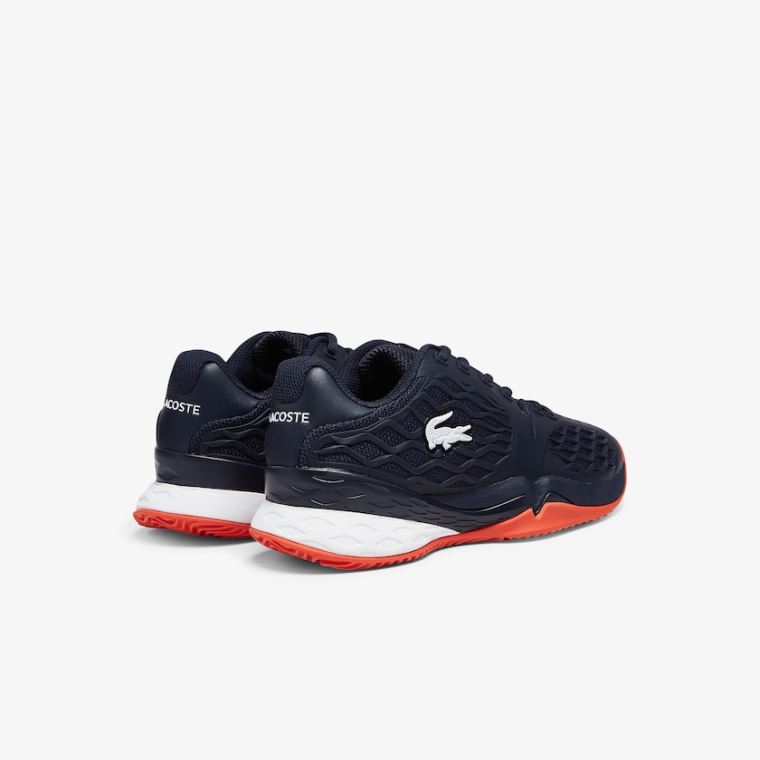 Lacoste LC Scale Roland Garros Tekstil Sneakers Lacivert Kırmızı | Xn0HLyMJ