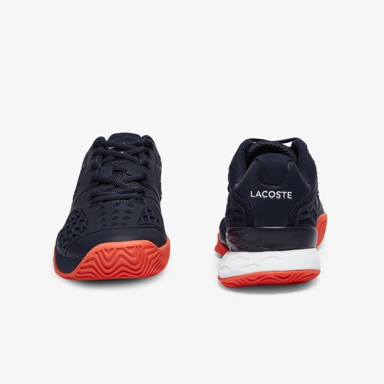 Lacoste LC Scale Roland Garros Tekstil Sneakers Lacivert Kırmızı | Xn0HLyMJ