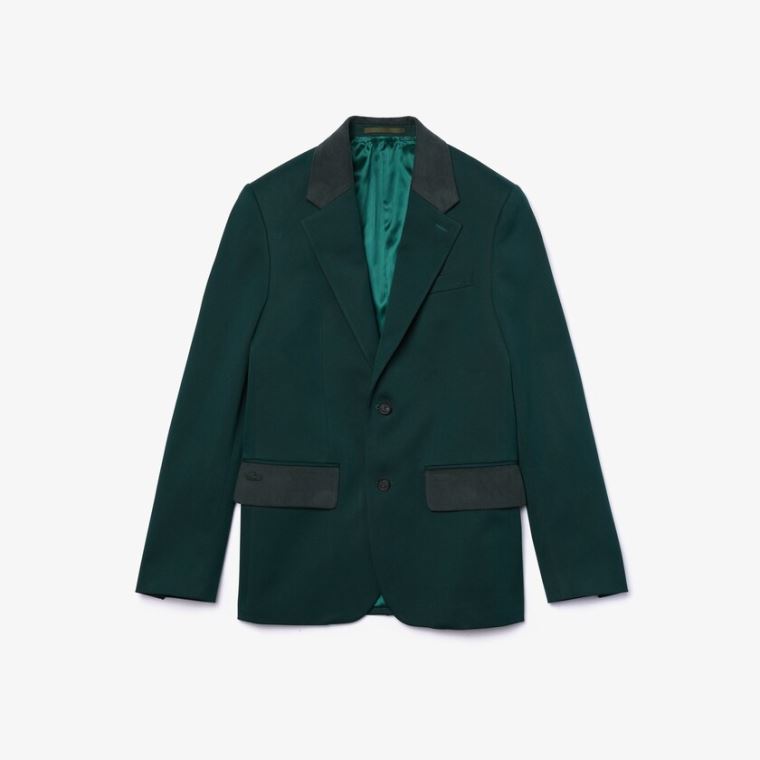 Lacoste LIVE Pamuklu Cloth Suit Jacket Yeşil | IdmALhCf