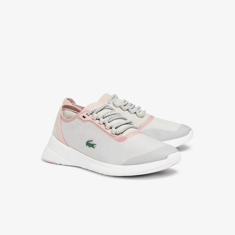 Lacoste LT Fit Sentetik and Tekstil Sneakers Açık Gri Açık Pembe | HpkA0BOO