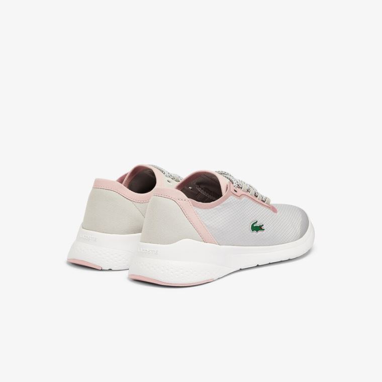 Lacoste LT Fit Sentetik and Tekstil Sneakers Açık Gri Açık Pembe | HpkA0BOO