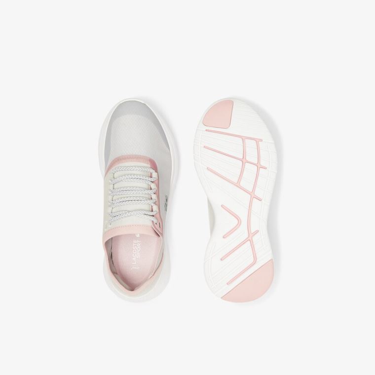 Lacoste LT Fit Sentetik and Tekstil Sneakers Açık Gri Açık Pembe | HpkA0BOO