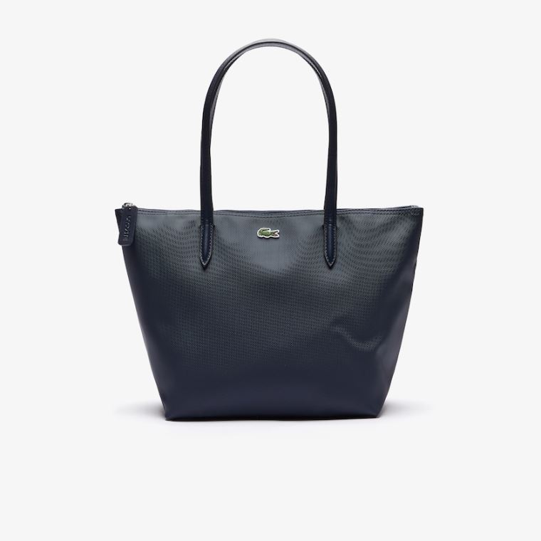 Lacoste L.12.12 Concept Small Zip Tote Bag Lacivert Mavi | 1Cxc0Xi5