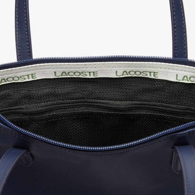 Lacoste L.12.12 Concept Small Zip Tote Bag Lacivert Mavi | 1Cxc0Xi5