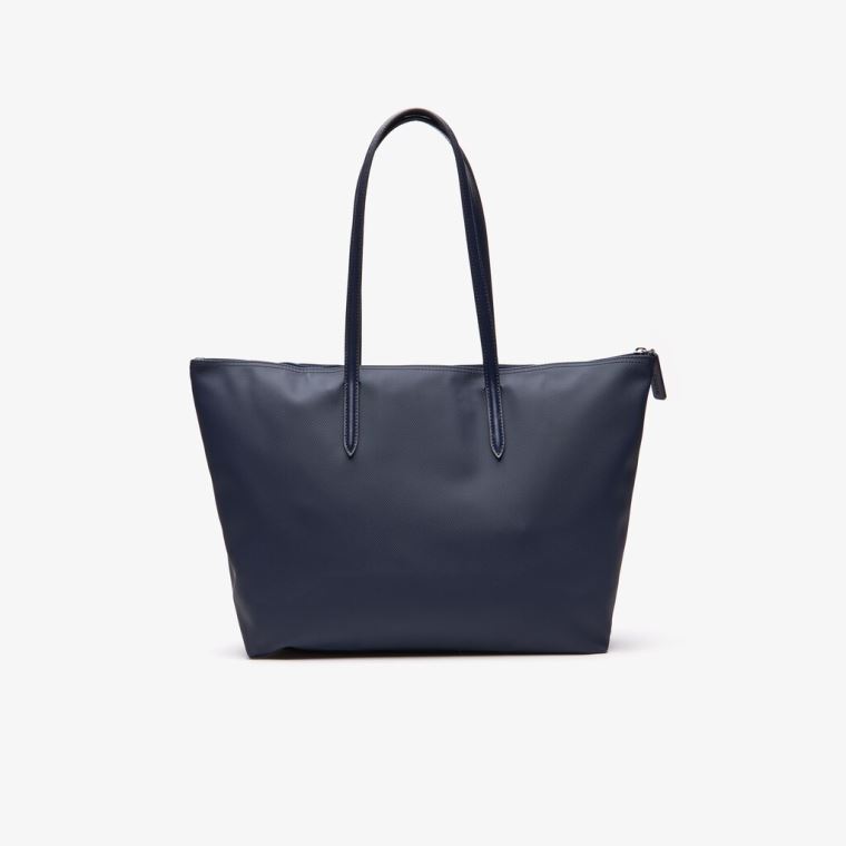 Lacoste L.12.12 Concept Zip Tote Bag Lacivert Mavi | sXkS8zT5