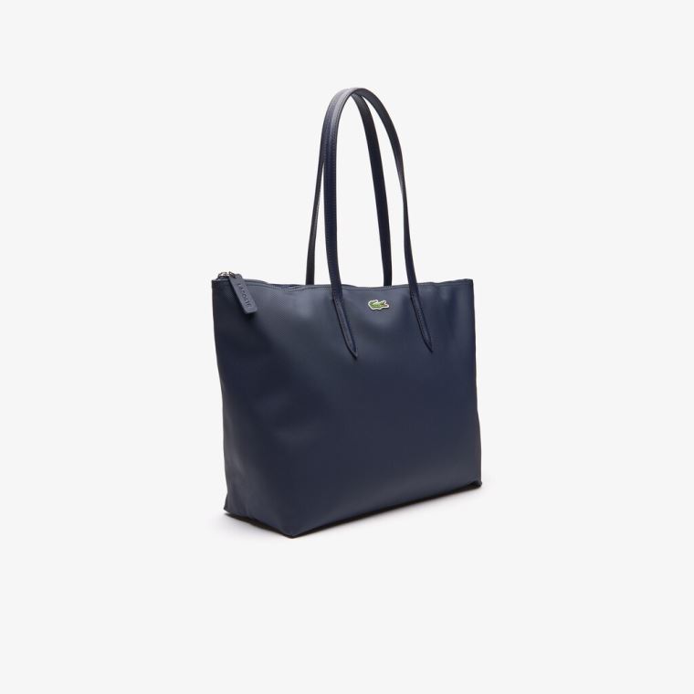 Lacoste L.12.12 Concept Zip Tote Bag Lacivert Mavi | sXkS8zT5