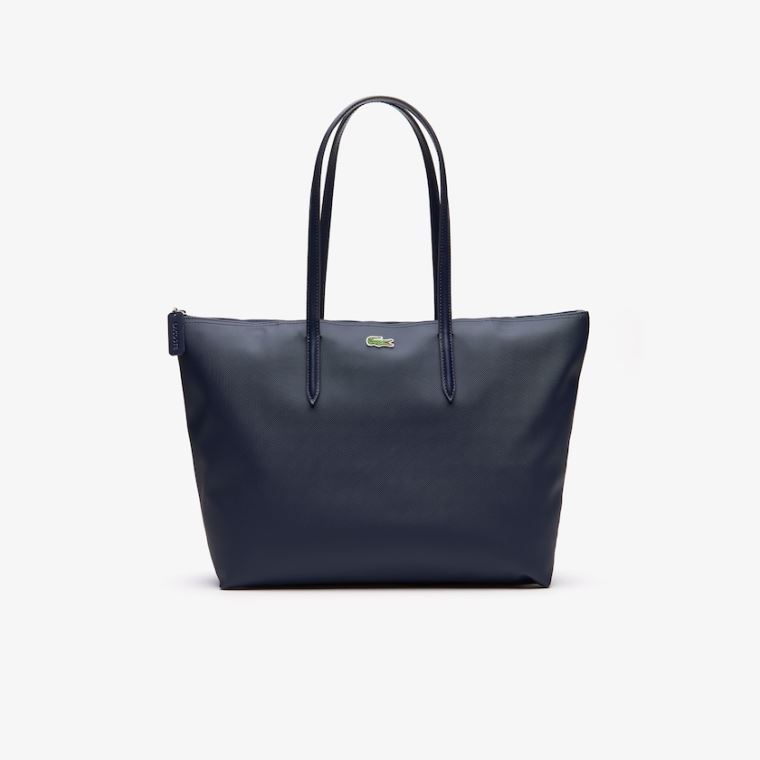 Lacoste L.12.12 Concept Zip Tote Bag Lacivert Mavi | sXkS8zT5