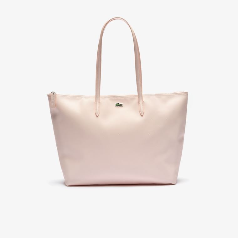 Lacoste L.12.12 Concept Zip Tote Bag Pembe | 4AguvyUs