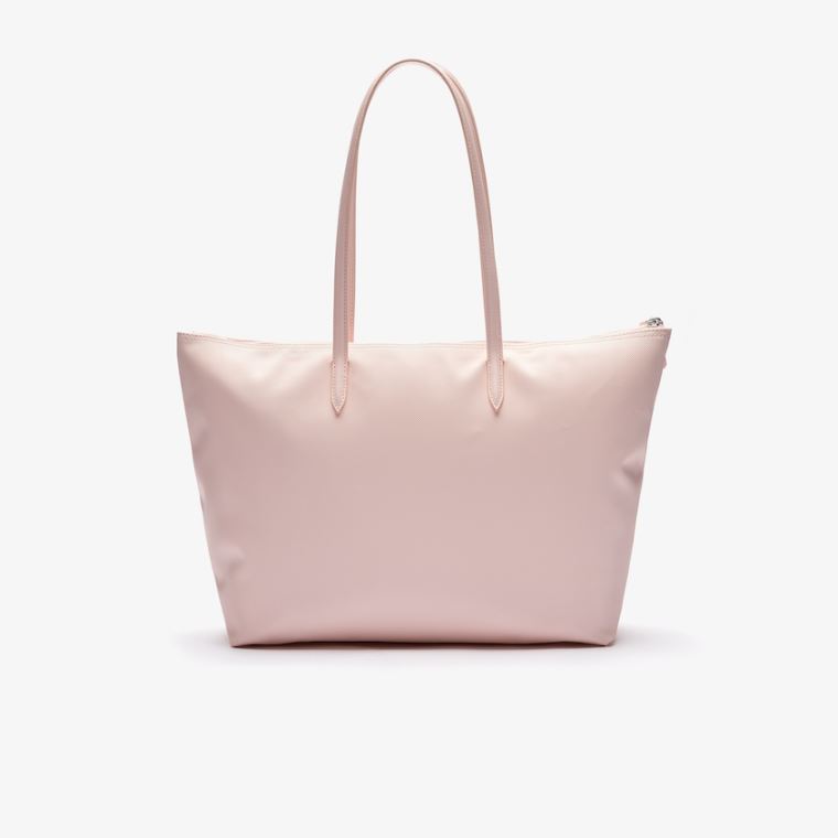 Lacoste L.12.12 Concept Zip Tote Bag Pembe | 4AguvyUs