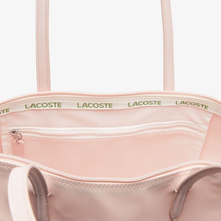 Lacoste L.12.12 Concept Zip Tote Bag Pembe | 4AguvyUs